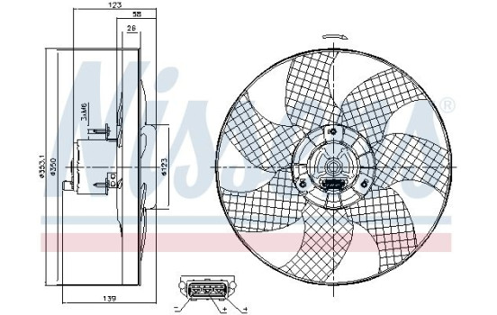 Fan, radiator 85542 Nissens, Image 7