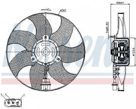 Fan, radiator 85543 Nissens, Image 6