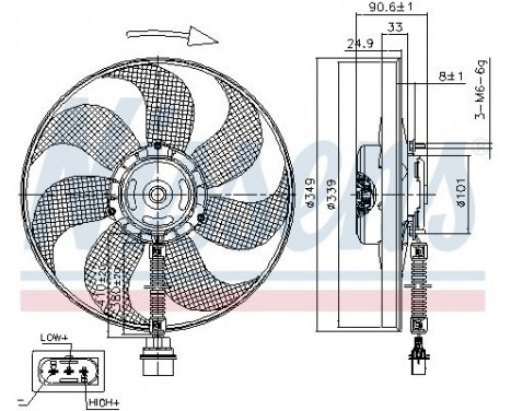 Fan, radiator 85544 Nissens, Image 6