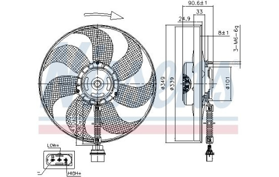 Fan, radiator 85544 Nissens, Image 6