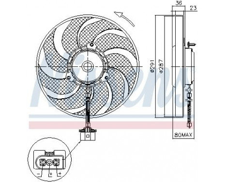 Fan, radiator 85545 Nissens, Image 7