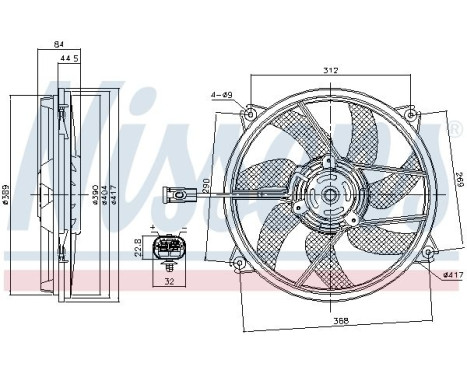 Fan, radiator 85561 Nissens, Image 7