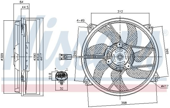 Fan, radiator 85561 Nissens, Image 7