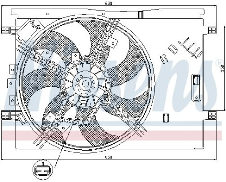 Fan, radiator 85563 Nissens, Image 7