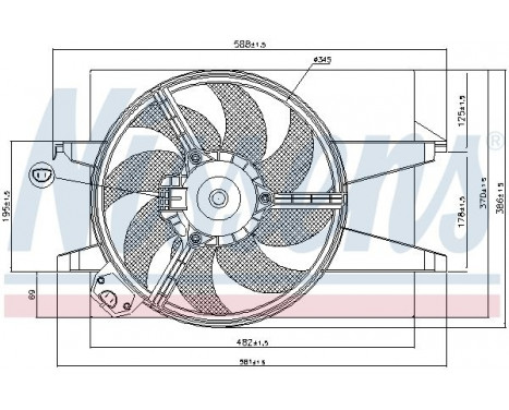 Fan, radiator 85583 Nissens, Image 6