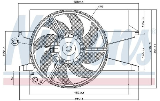 Fan, radiator 85583 Nissens, Image 6