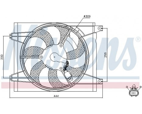 Fan, radiator 85587 Nissens, Image 2