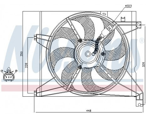 Fan, radiator 85589 Nissens, Image 2