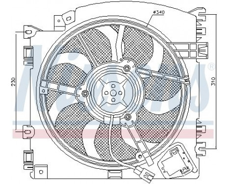 Fan, radiator 85598 Nissens, Image 7