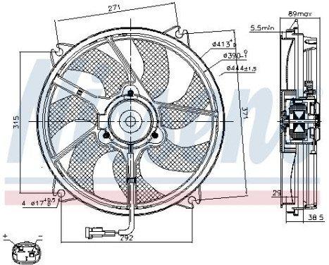 Fan, radiator 85606 Nissens, Image 7