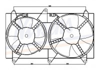 Fan, radiator 85611 Nissens