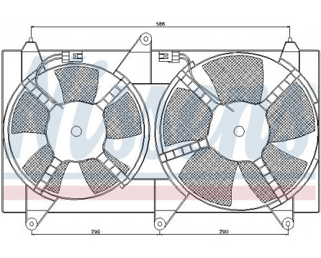 Fan, radiator 85611 Nissens, Image 2