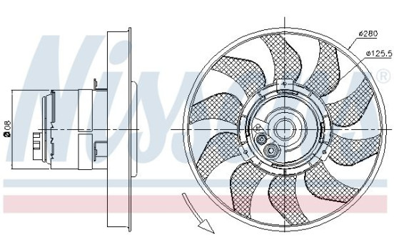 Fan, radiator 85619 Nissens, Image 6