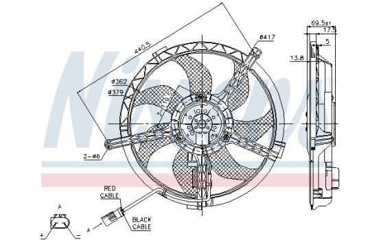 Fan, radiator 85632 Nissens, Image 7