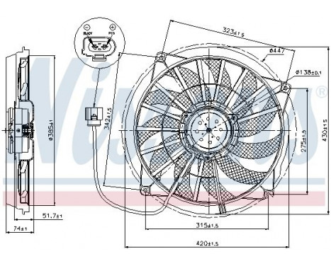 Fan, radiator 85637 Nissens