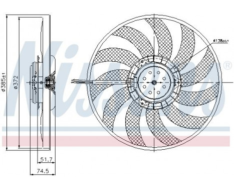 Fan, radiator 85638 Nissens, Image 6