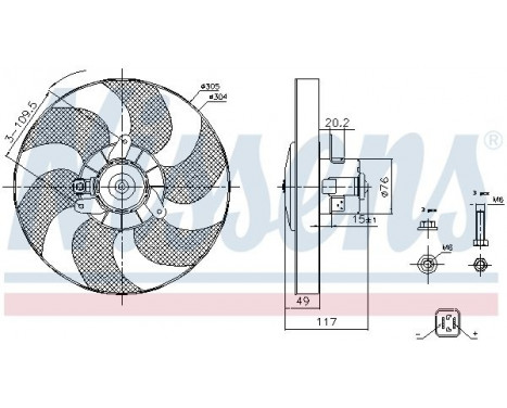 Fan, radiator 85658 Nissens, Image 7