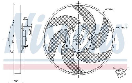 Fan, radiator 85667 Nissens, Image 7