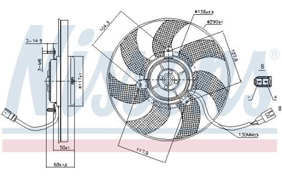 Fan, radiator 85680 Nissens, Image 6
