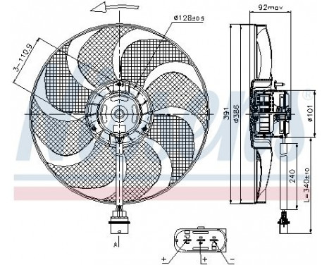 Fan, radiator 85690 Nissens, Image 6