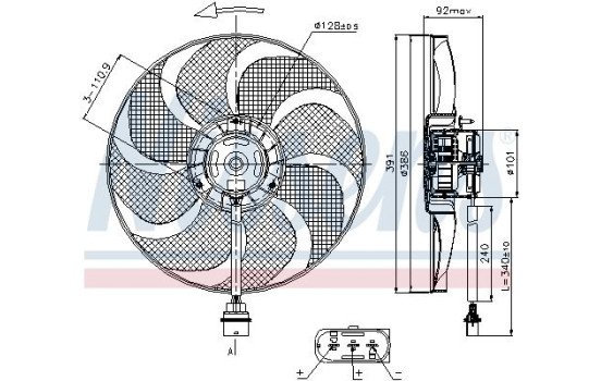 Fan, radiator 85690 Nissens, Image 6