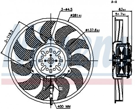 Fan, radiator 85692 Nissens, Image 5