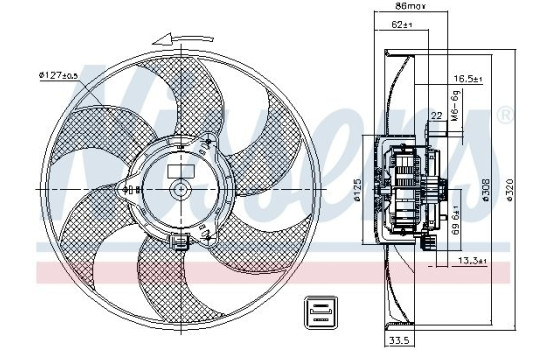 Fan, radiator 85705 Nissens, Image 6