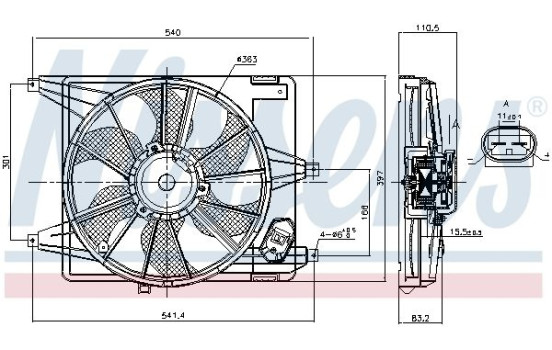 Fan, radiator 85708 Nissens, Image 7
