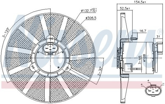 Fan, radiator 85720 Nissens, Image 6