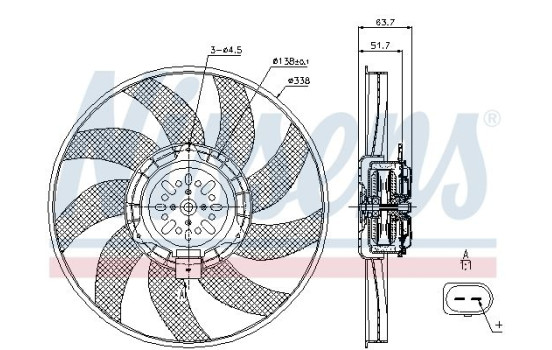 Fan, radiator 85727 Nissens