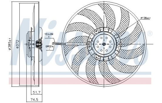 Fan, radiator 85743 Nissens, Image 5