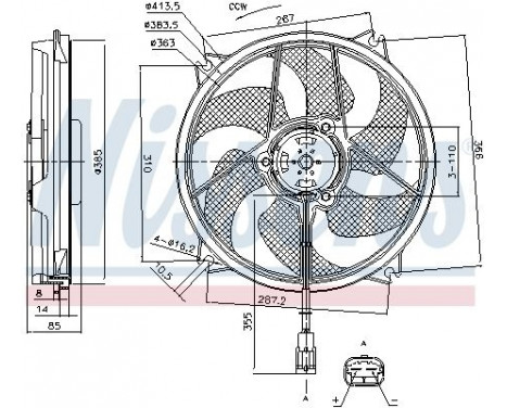 Fan, radiator 85788 Nissens, Image 6