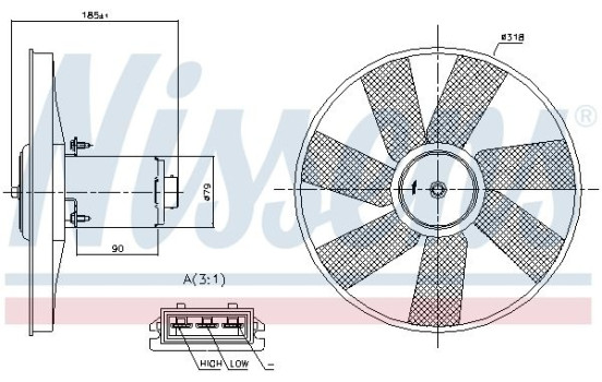 Fan, radiator 85838 Nissens, Image 6