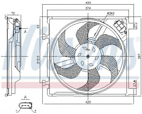 Fan, radiator 85868 Nissens, Image 6