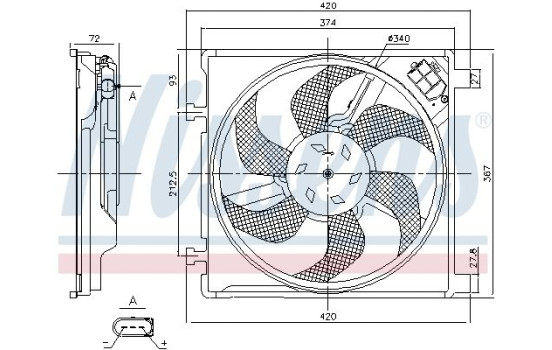 Fan, radiator 85868 Nissens, Image 6