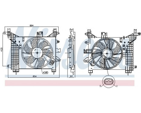 Fan, radiator 85891 Nissens, Image 7