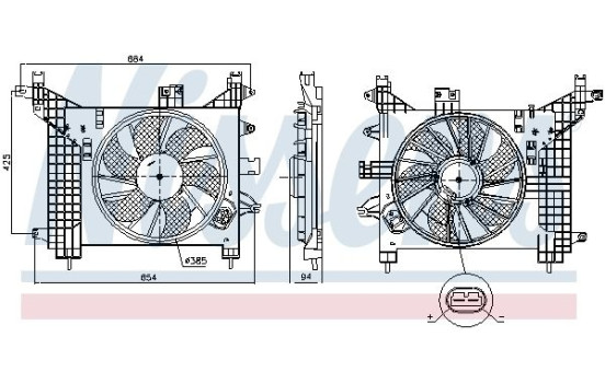 Fan, radiator 85891 Nissens, Image 7