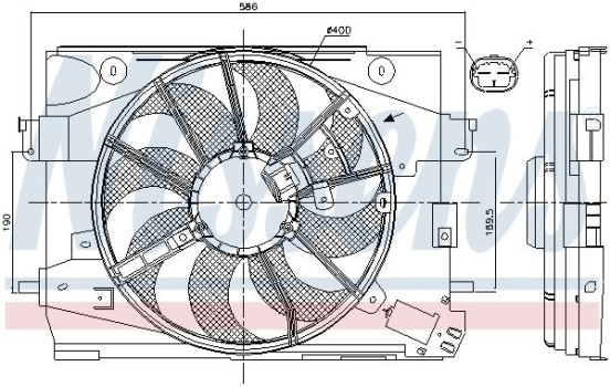 Fan, radiator 85892 Nissens, Image 6