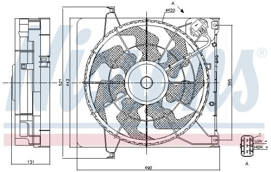 Fan, radiator 85896 Nissens, Image 6