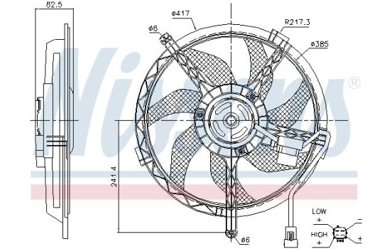 Fan, radiator 85945 Nissens, Image 6