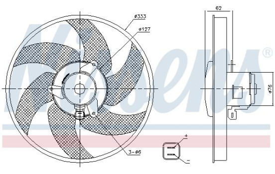 Fan, radiator 85950 Nissens, Image 7
