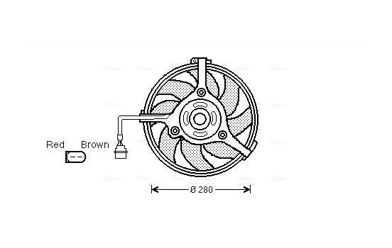 Fan, radiator AI7510 Ava Quality Cooling