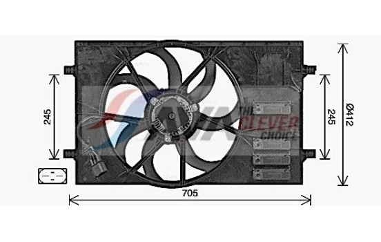 Fan, radiator AI7524 Ava Quality Cooling
