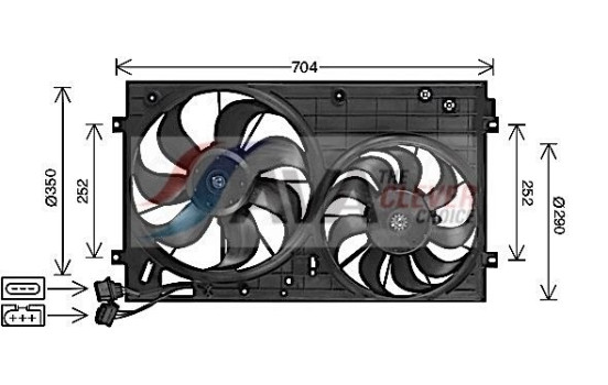 Fan, radiator AI7526 Ava Quality Cooling