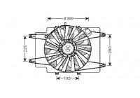 Fan, radiator AL7505 Ava Quality Cooling