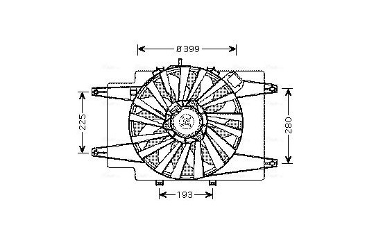 Fan, radiator AL7506 Ava Quality Cooling