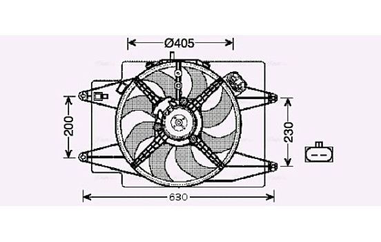 Fan, radiator AL7508 Ava Quality Cooling