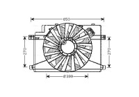 Fan, radiator AL7510 Ava Quality Cooling