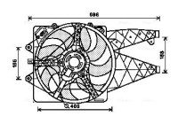 Fan, radiator AL7514 Ava Quality Cooling