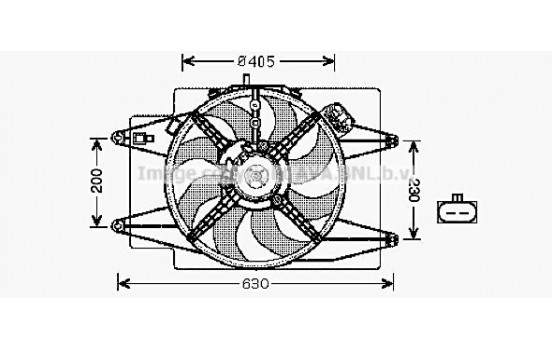 Fan, radiator AL7515 Ava Quality Cooling